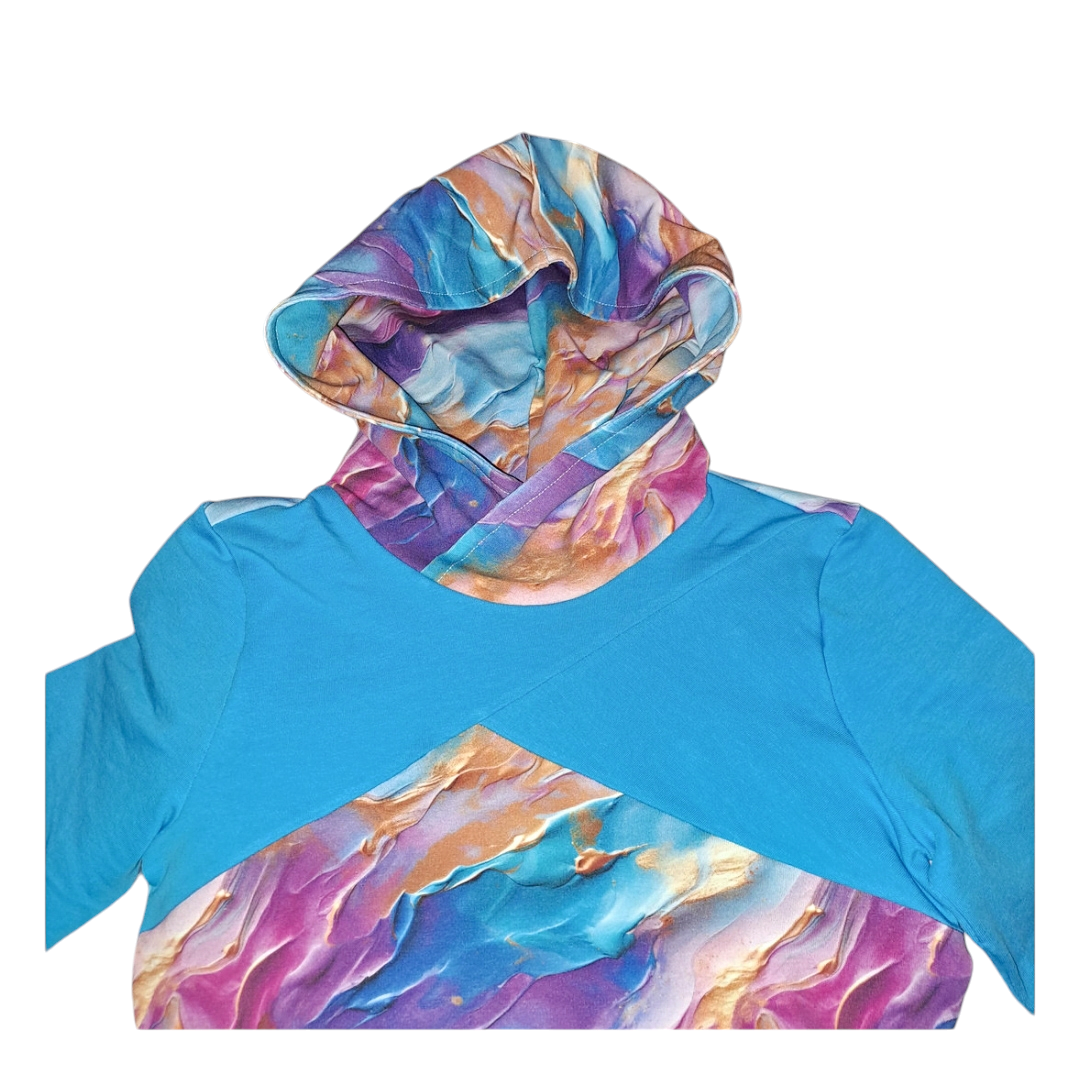 Hoodie 3D Marmorierung Größe 134/140