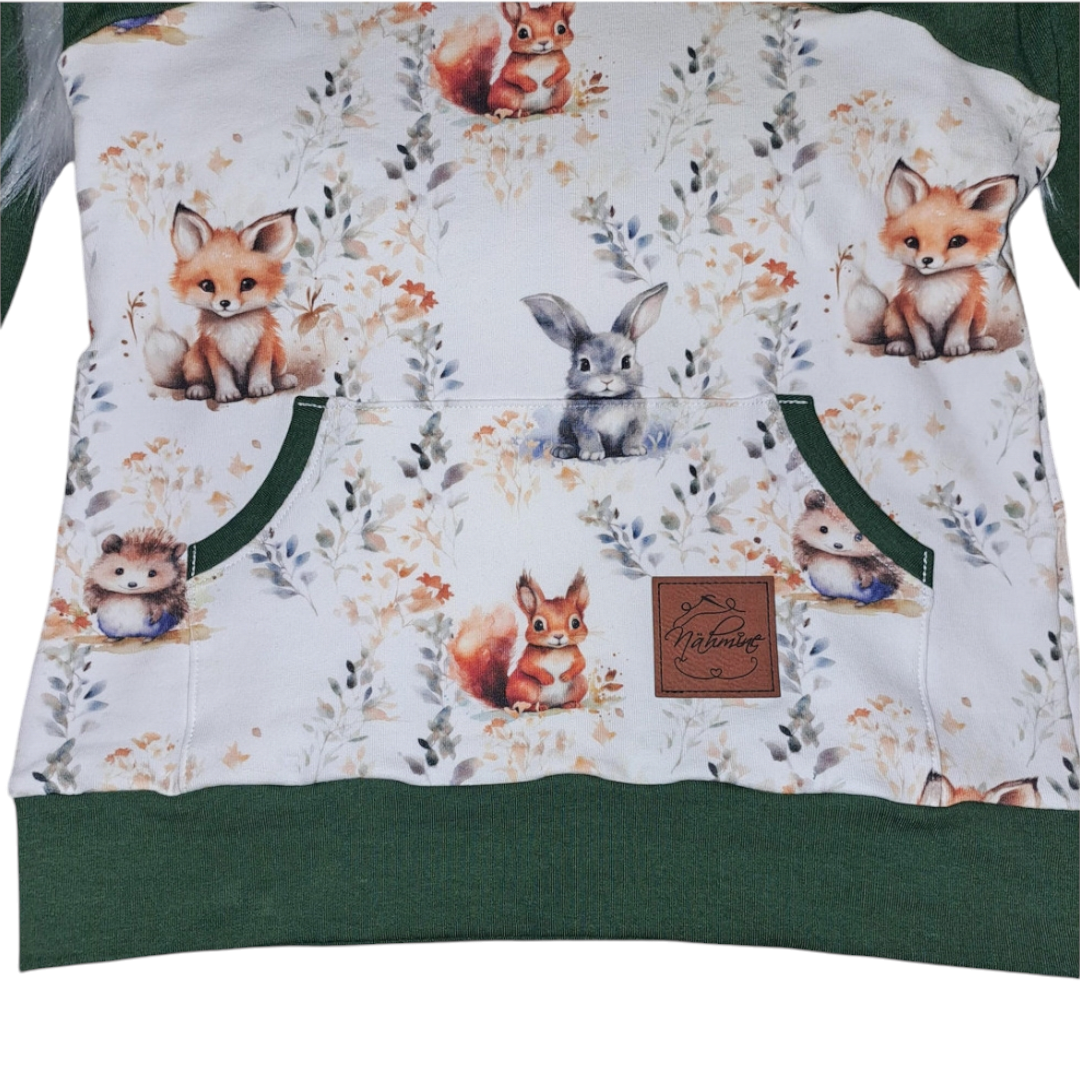 Hoodie Waldtiere Größe 122/128