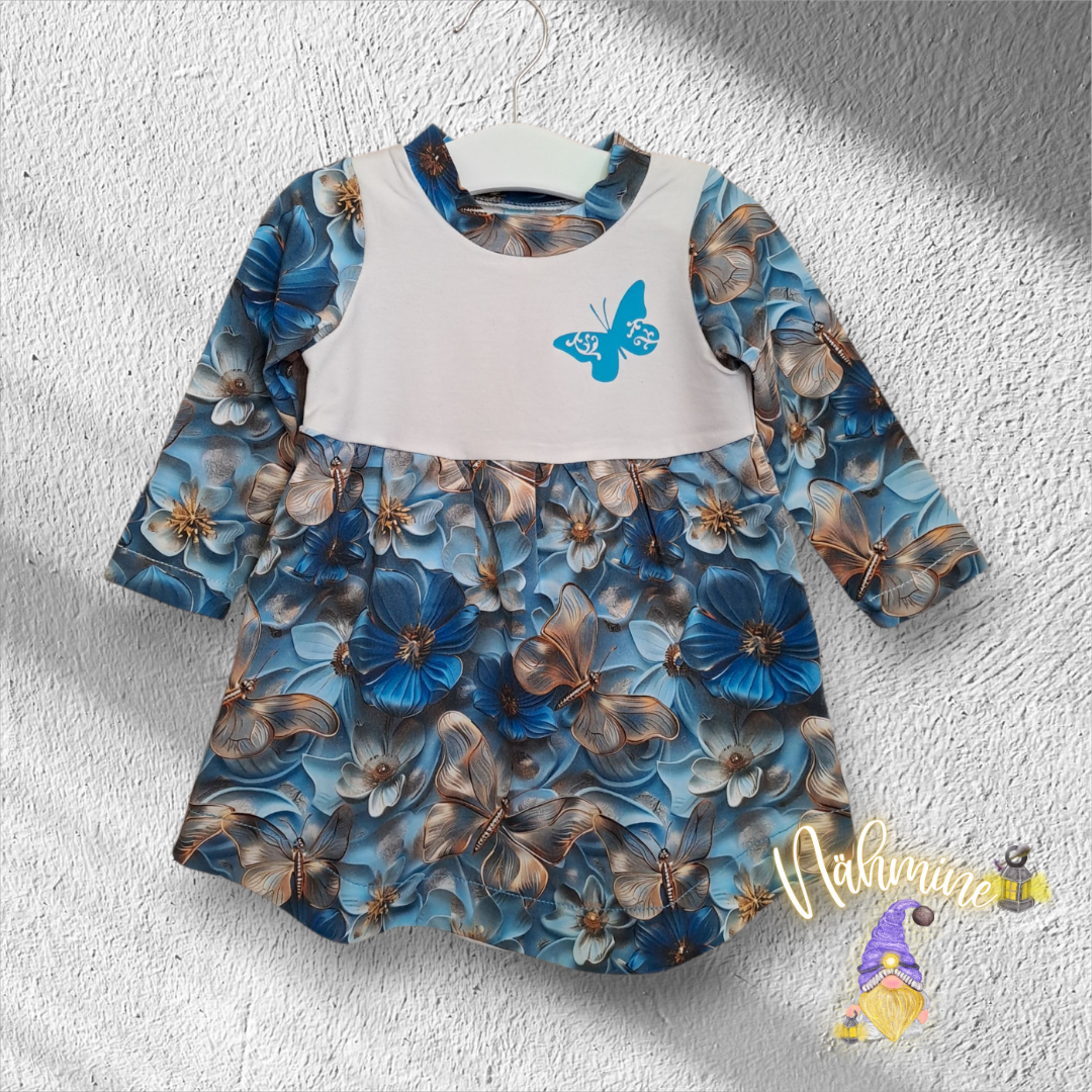 Kleinemädchenkleid Schmetterlinge Größe 74