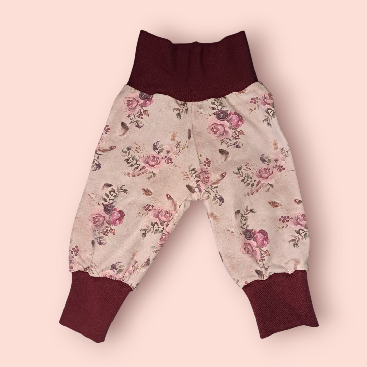 Set Pumphose und Halstuch Rosen Größe 68