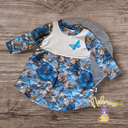Kleinemädchenkleid Schmetterlinge Größe 74
