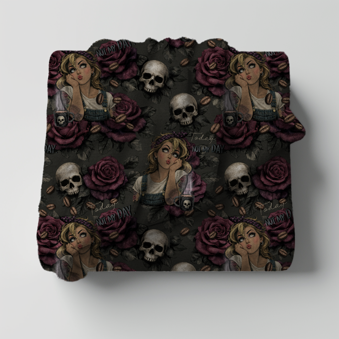 Ruby Coffee & Skulls Allover