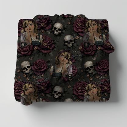 Ruby Coffee & Skulls Allover