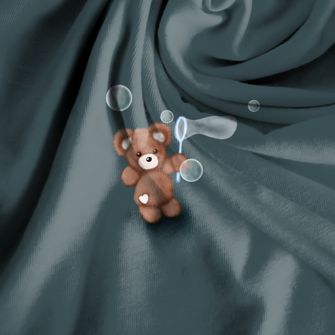 Seifenblasenbärchen grün Panel