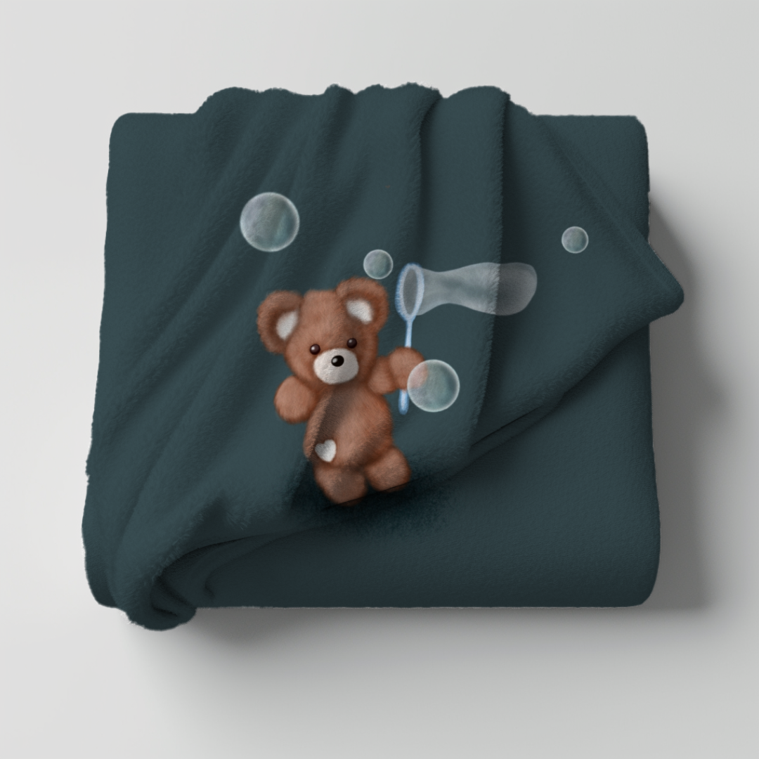 Seifenblasenbärchen grün Panel